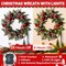 Christmas Wreaths for Front Door with Candy Canes Christmas Ball Ornaments (Red) 8"D x 20"W x 20"H